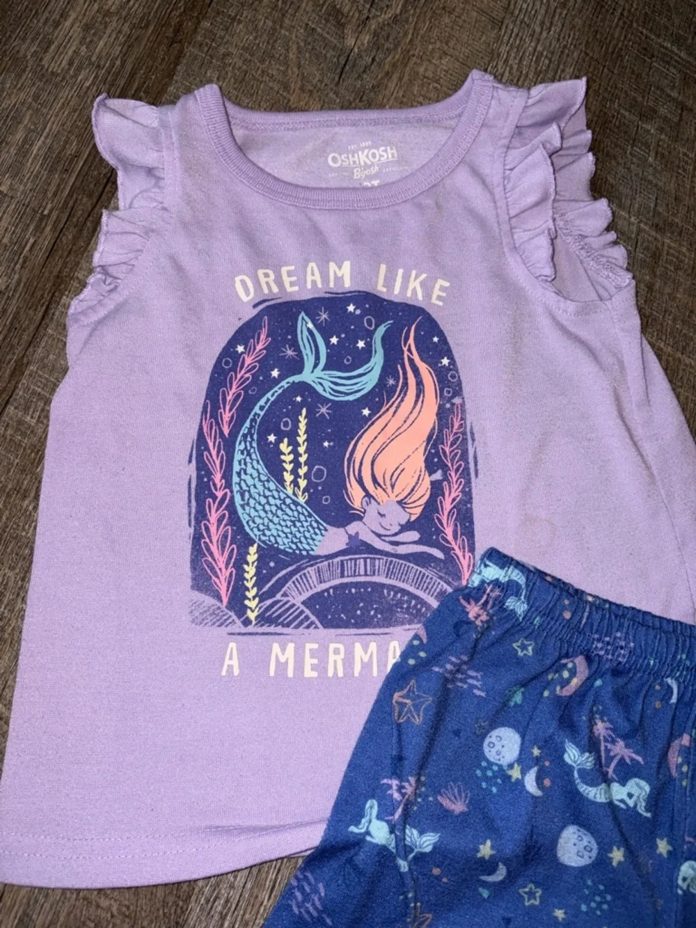 OshKosh B'gosh Girls' Lavender Mermaid Pajama Set 3T